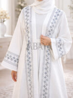 Abaya ensemble deux pièces en blanc