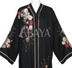 Abaya avec Motifs Fleuris – Luxe & Élégance