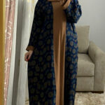 Abaya Ensemble Deux Pièces à Petites Fleurs avec Robe