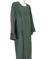 Kimono ensemble en vert avec détails perlés – Image 2