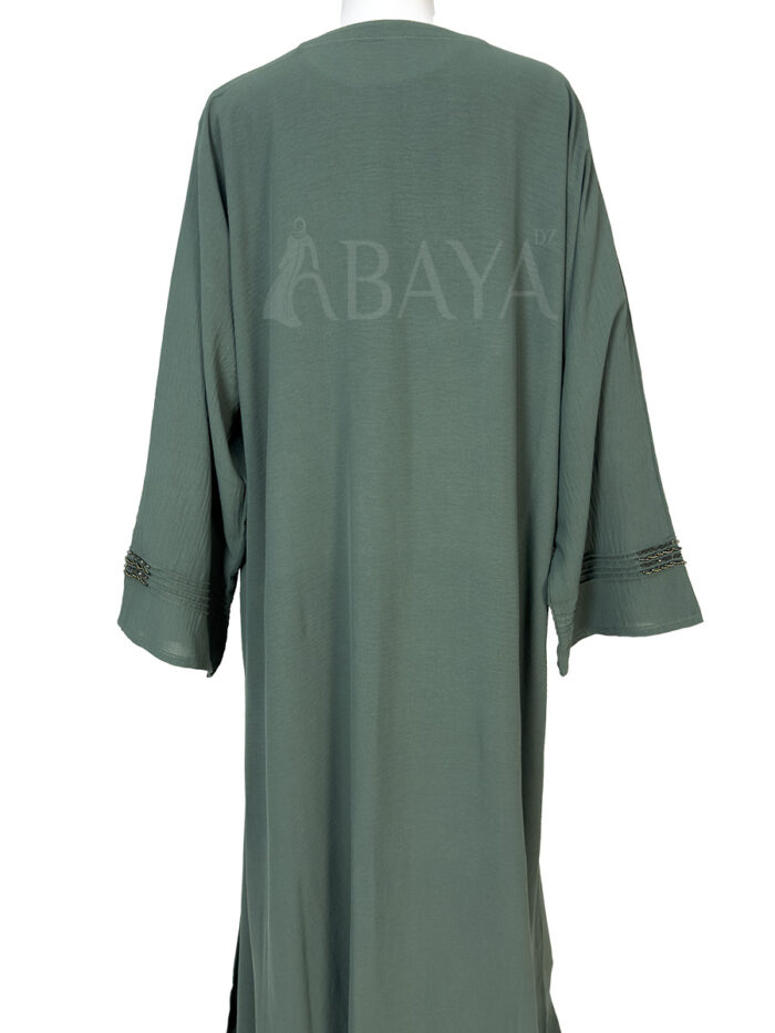 Kimono ensemble en vert avec détails perlés – Image 5