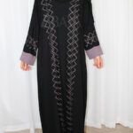 Kimono ensemble élégant aux motifs mauves