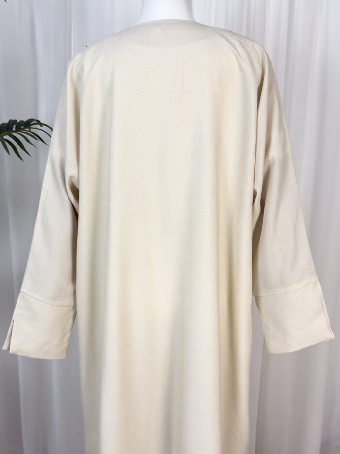 Abaya kimono deux pièces ornée de perles avec robe intérieure