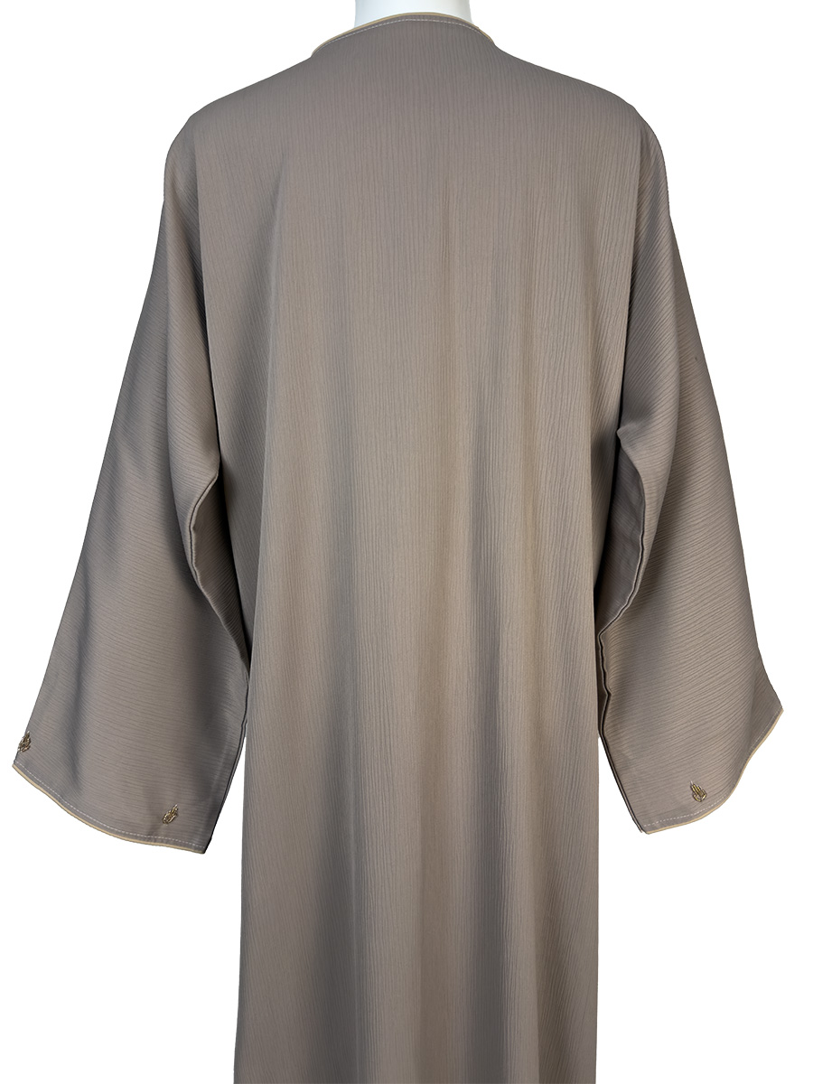 Abaya en beige Perlée – Élégance & Luxe Intemporel Abaya en beige Perlée – Élégance & Luxe Intemporel