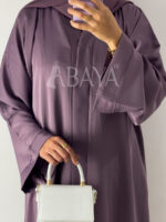 Abaya Classique Mauve en Nidah Soyeux