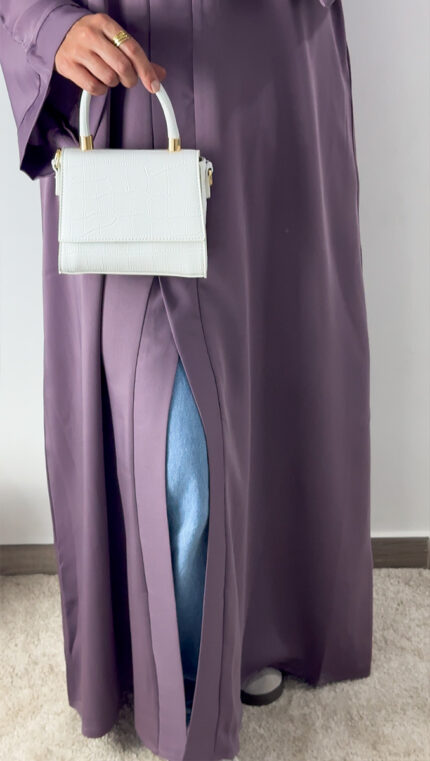 Abaya Classique Mauve en Nidah Soyeux
