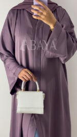 Abaya Classique Mauve en Nidah Soyeux