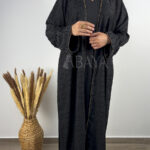 Abaya deux pièces très élégante en noir