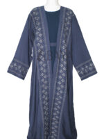 Abaya ensemble deux pièces en bleu simple et confortable
