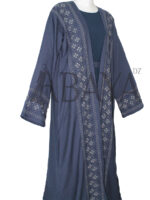 Abaya ensemble deux pièces en bleu simple et confortable