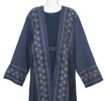 Abaya ensemble deux pièces en bleu simple et confortable