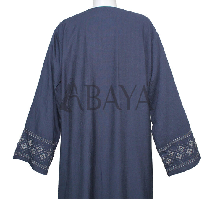 Abaya ensemble deux pièces en bleu simple et confortable