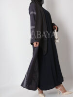 Abaya ensemble deux pièces avec broderies élégantes