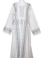 Abaya ensemble deux pièces en blanc