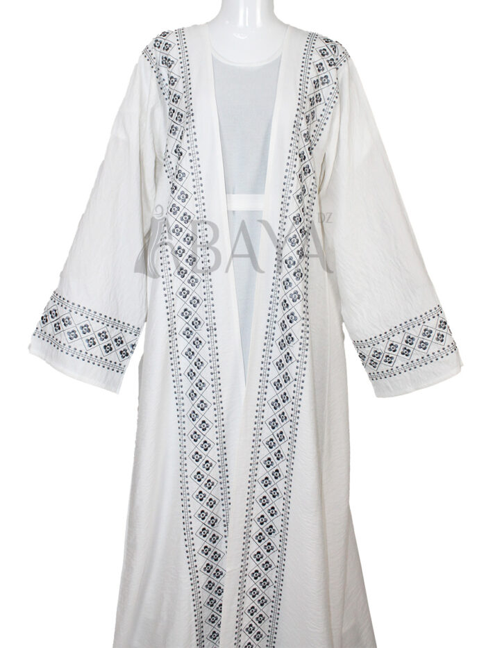 Abaya ensemble deux pièces en blanc
