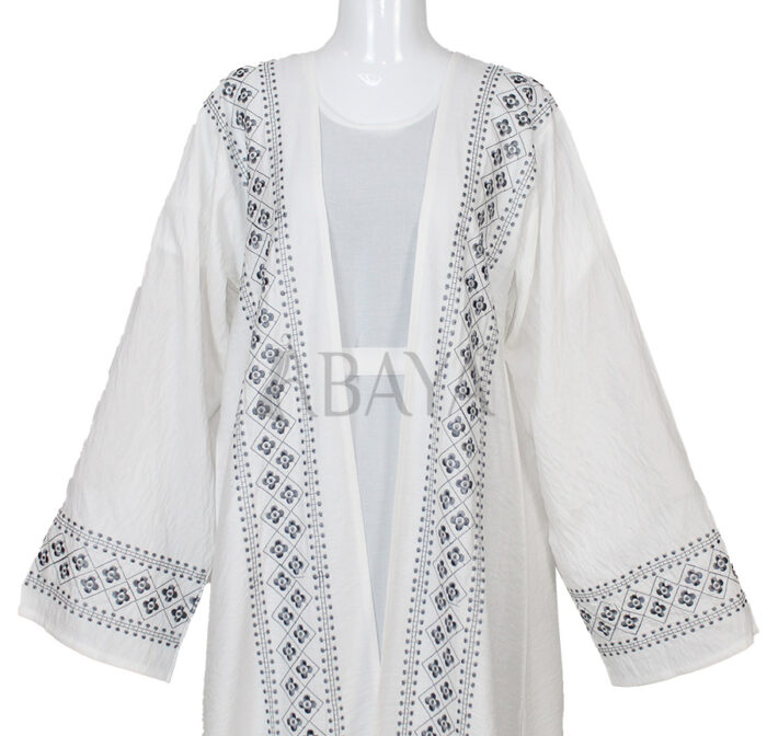 Abaya ensemble deux pièces en blanc
