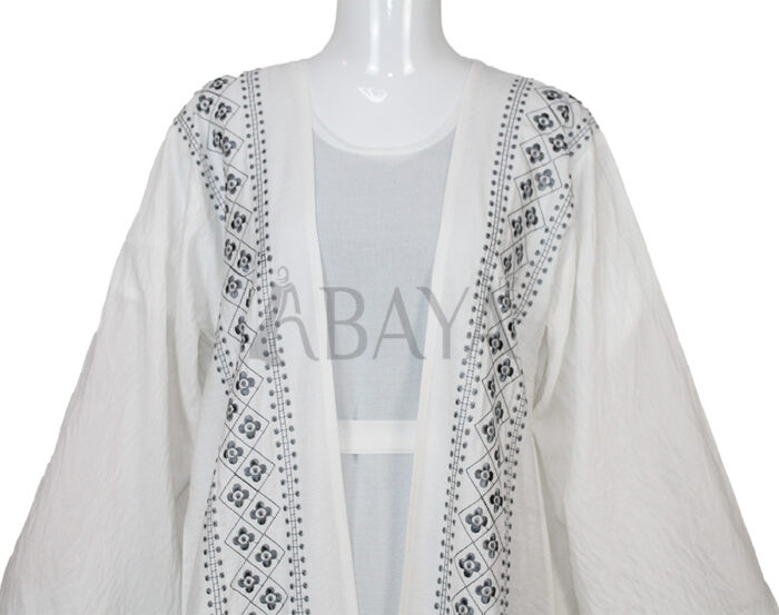 Abaya ensemble deux pièces en blanc