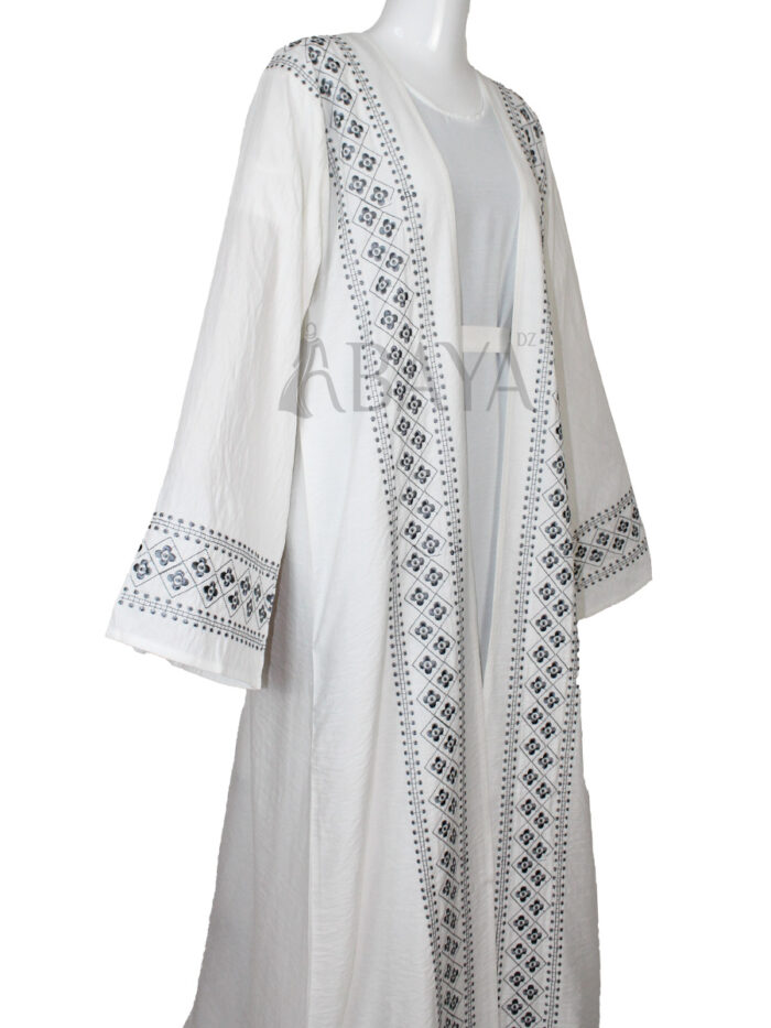 Abaya ensemble deux pièces en blanc