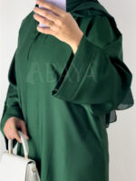 Abaya Verte en Nidah Soyeux – Simple et Confort