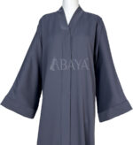 Abaya Gris Foncé en Nidah Soyeux – Simple et Confort