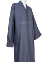 Abaya Gris Foncé en Nidah Soyeux – Simple et Confort