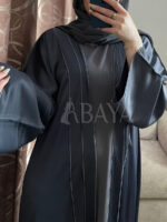Abaya Ensemble avec Robe gris foncé : simplicité et élégance