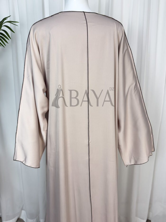 Abaya Ensemble Réversible à double face avec Robe en Beige : simplicité et élégance – Image 7