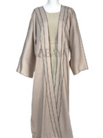 Abaya Ensemble Réversible à double face avec Robe en Beige : simplicité et élégance – Image 5