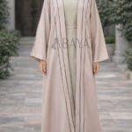 Abaya Ensemble Réversible à double face avec Robe en Beige : simplicité et élégance