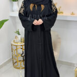 Abaya Dubai Noire Moderne et Luxueuse pour Occasions Spéciales
