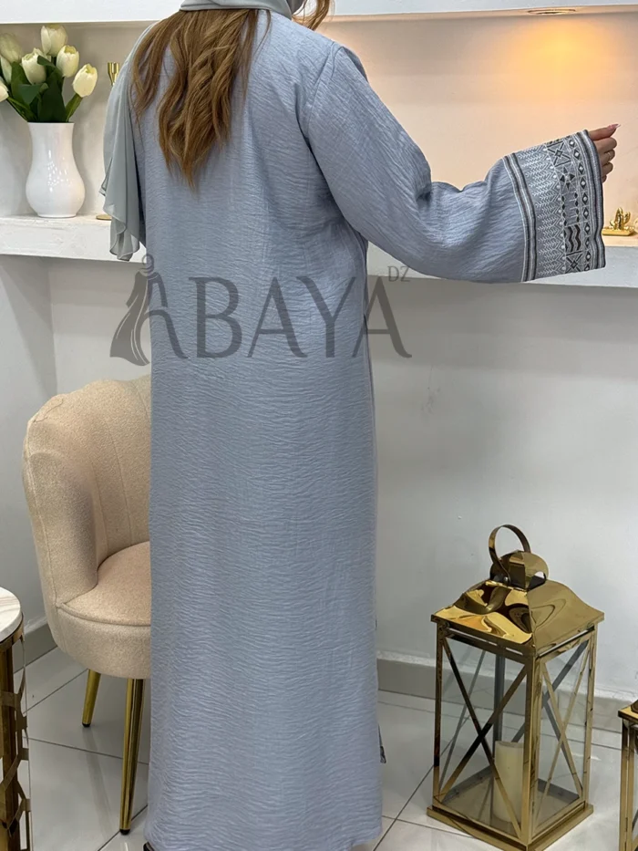 Abaya Kimono Élégante Deux Pièces aux Broderies Raffinées – Image 4
