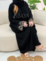 Abaya noire en Nidah : élégance et raffinement – Image 5